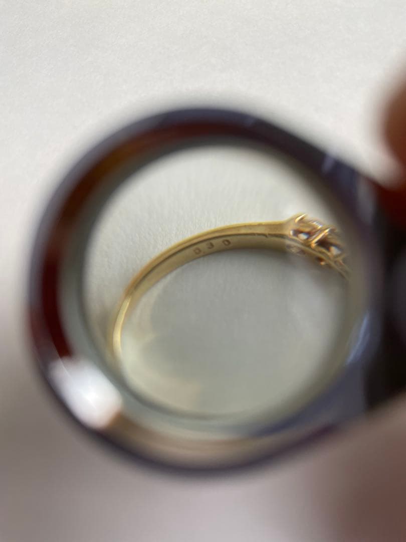 K18 0.3カラットダイヤモンドハーフエタニティリング