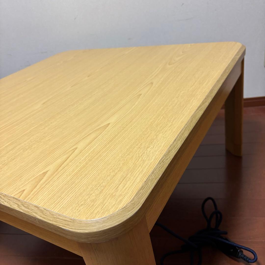 サンコウ家具調正方形こたつ 高さ調節機能あり電源コード付き