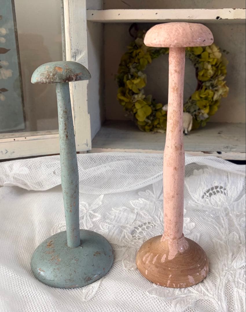 フランスアンティーク ハットスタンド 2本 蚤の市 フック 帽子立て ハンガー