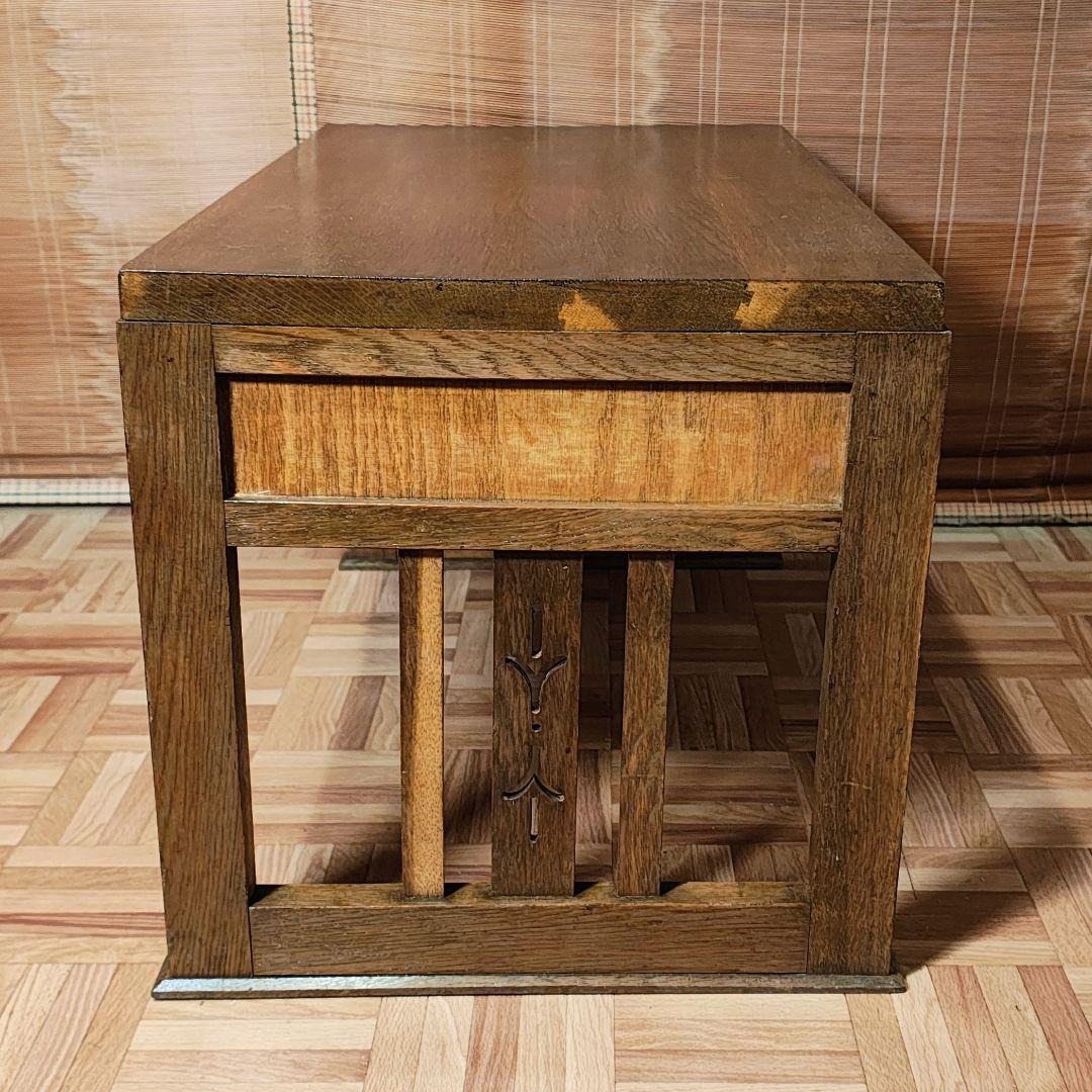 文机　小引き出し2杯　座卓　昭和レトロ　古家具