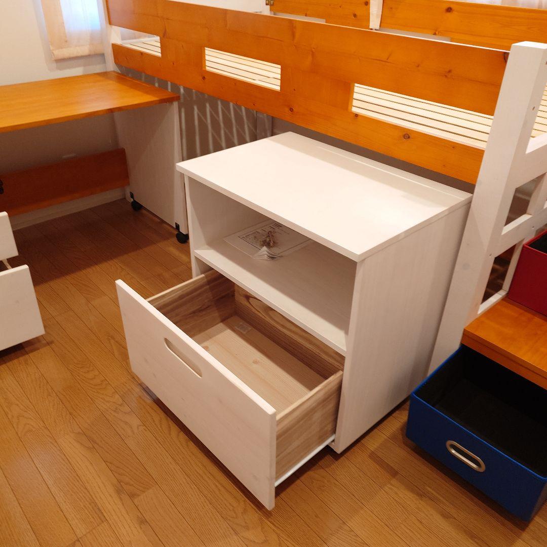 気まぐれショッピング☆【引取限定】組立式ロフトベッド4点セット