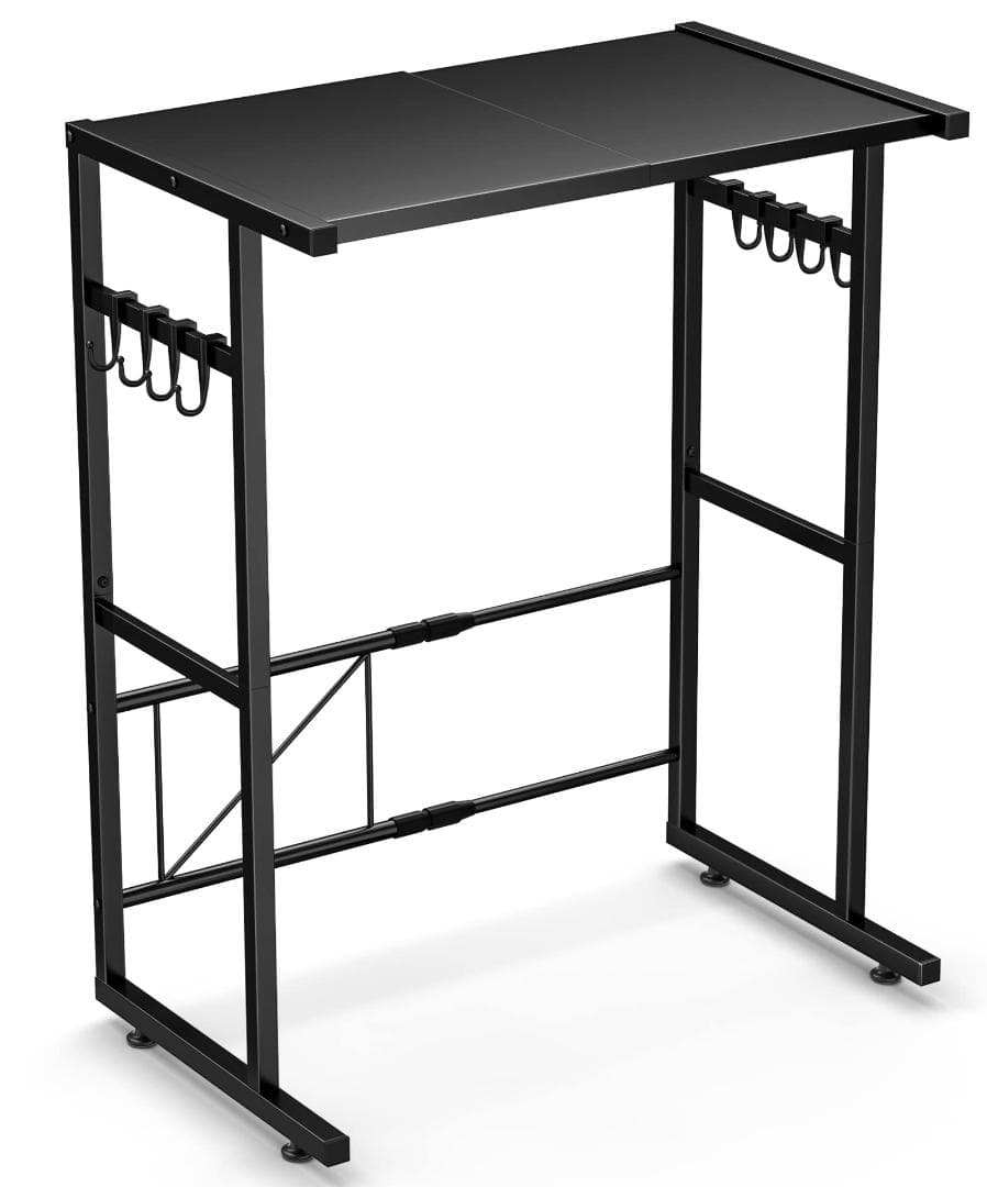 伸縮自在 スチール ゴミ箱上ラック キッチン レンジラック