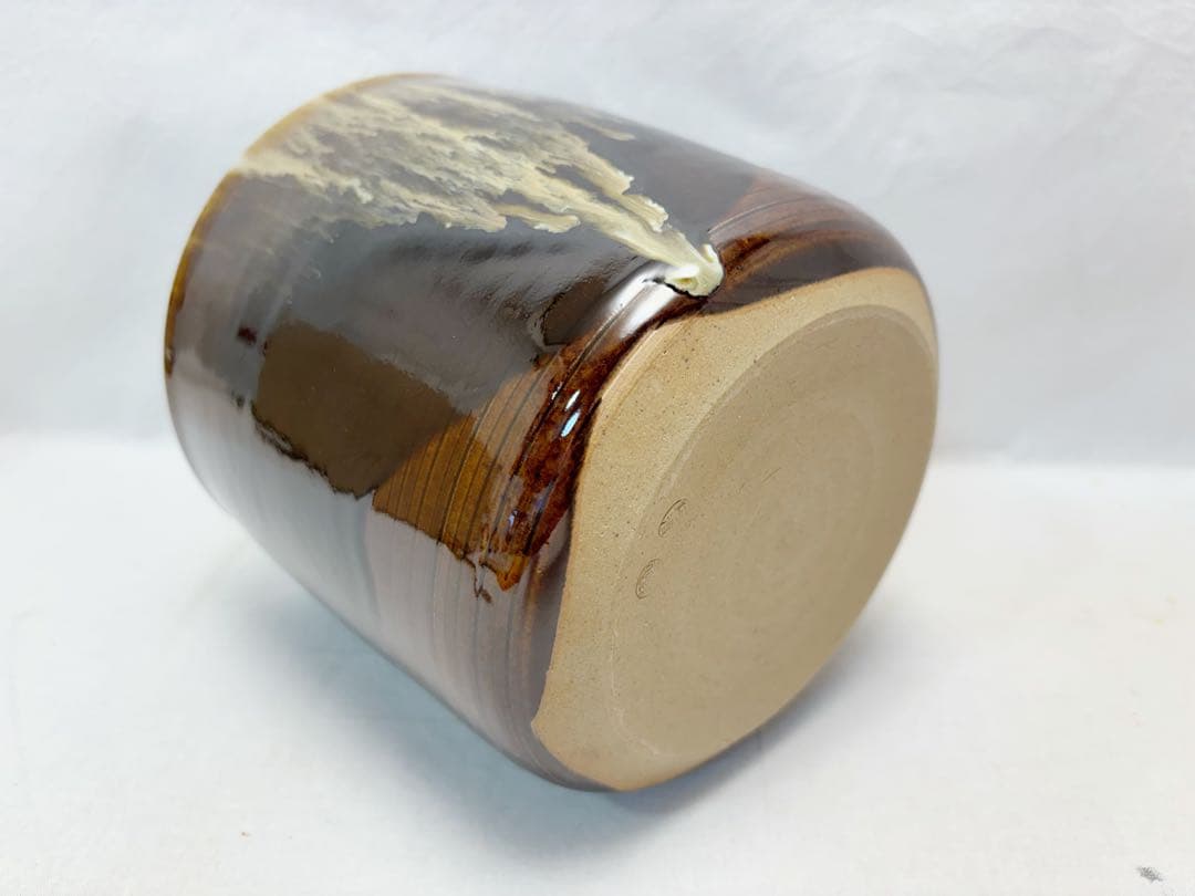 未使用 茶道具 福森比路志造 高取水指 塗り蓋 茶懐石 水差し 陶印 共箱