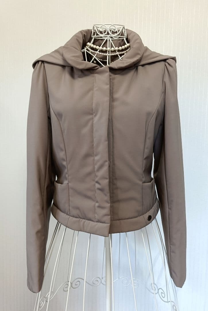 ☆フォクシーニューヨーク2way中綿コートライトブラウン希少42☆