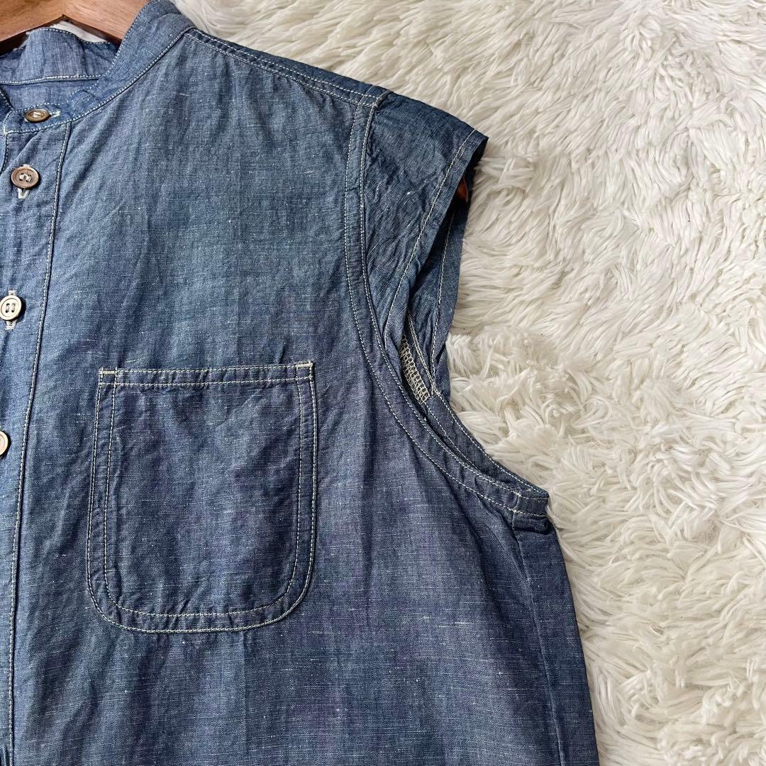 【美品】ネストローブ シャンブレー オールインワン リネン