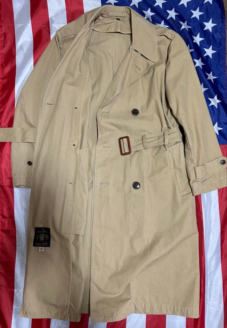 【希少古着❗️美品❗️】フルカウント アーミー トレンチコート　軍物コート