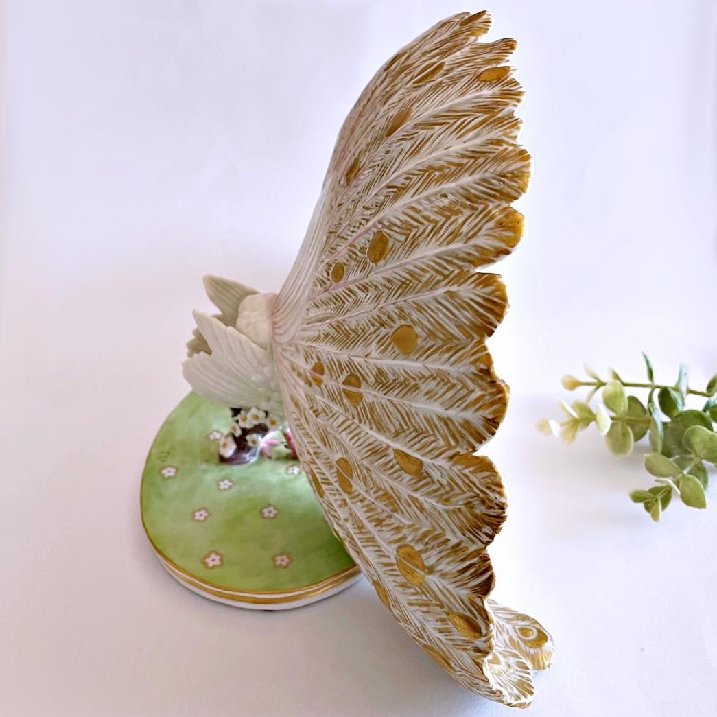 超希少 ニュンフェンブルグ ドイツ 孔雀 クジャク ゴールド フィギュリン