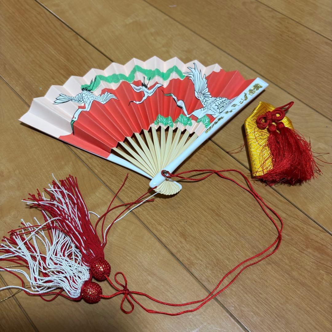 七五三　女の子　筥迫セット 祝い帯　帯揚げ　しごき