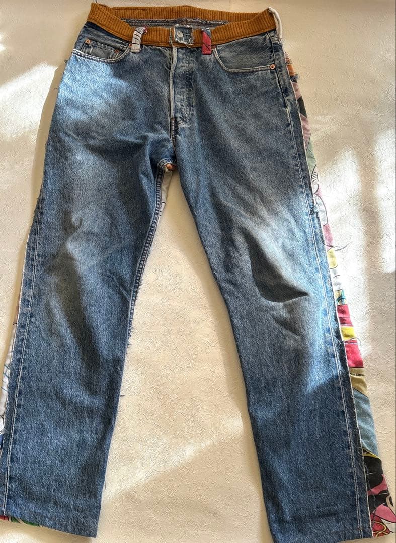 レア　ディズニービンテージ　デニムパンツ Lサイズ