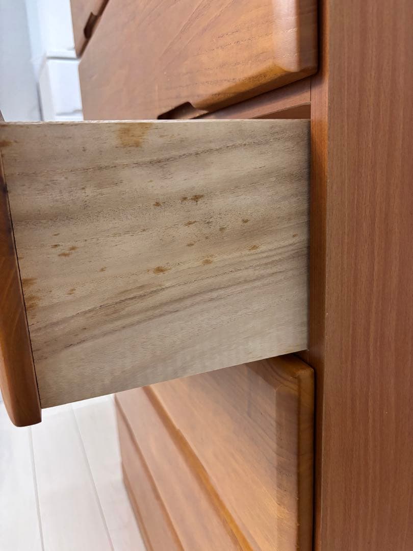幅90 木製ハイチェスト 洋服タンス　ナチュラルカラー