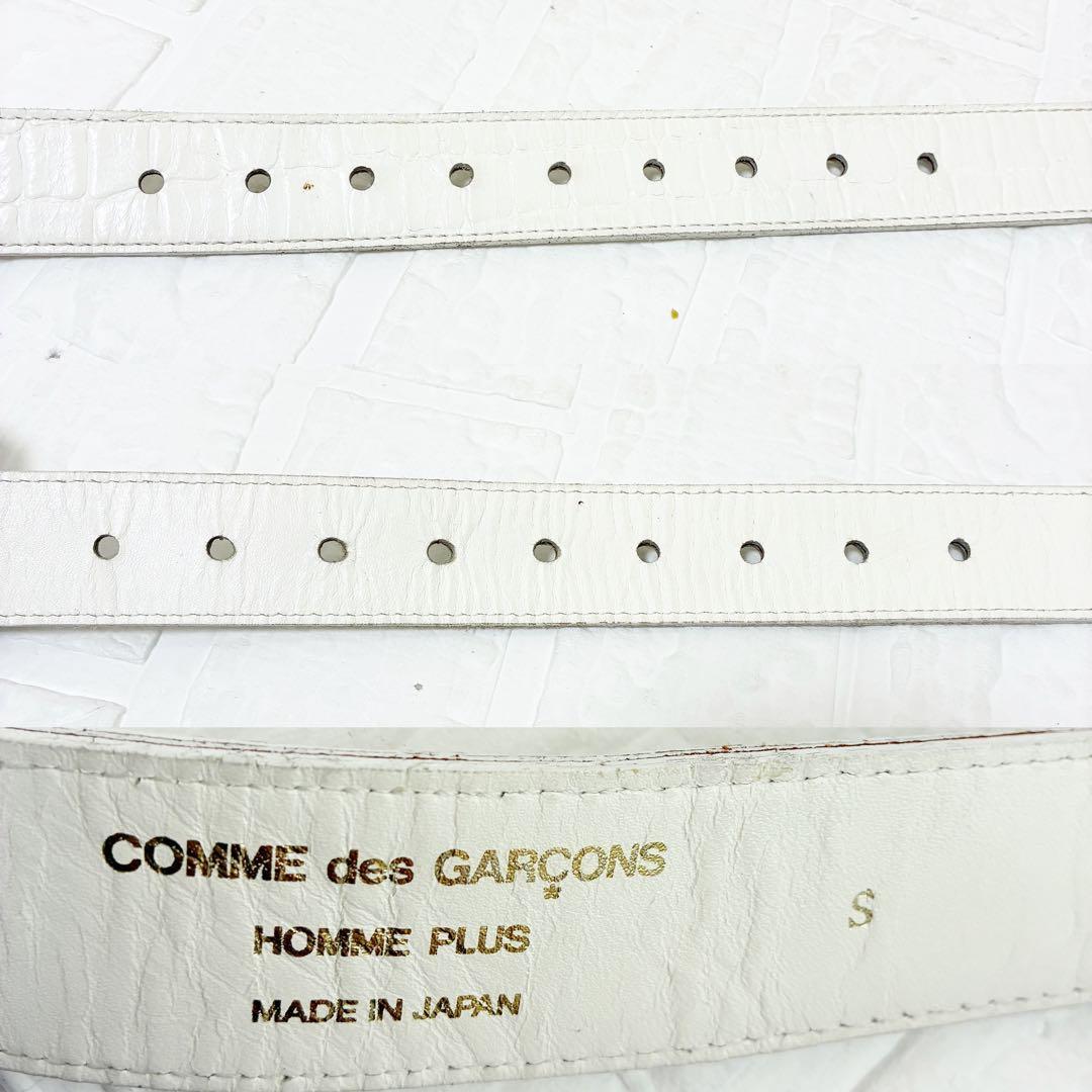 コムデギャルソンオムプリュス 型押しレザーベルト　S