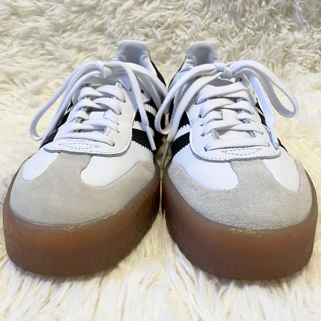 【極美品】アディダス sambae w サンベー サンバ 厚底 ホワイト 25