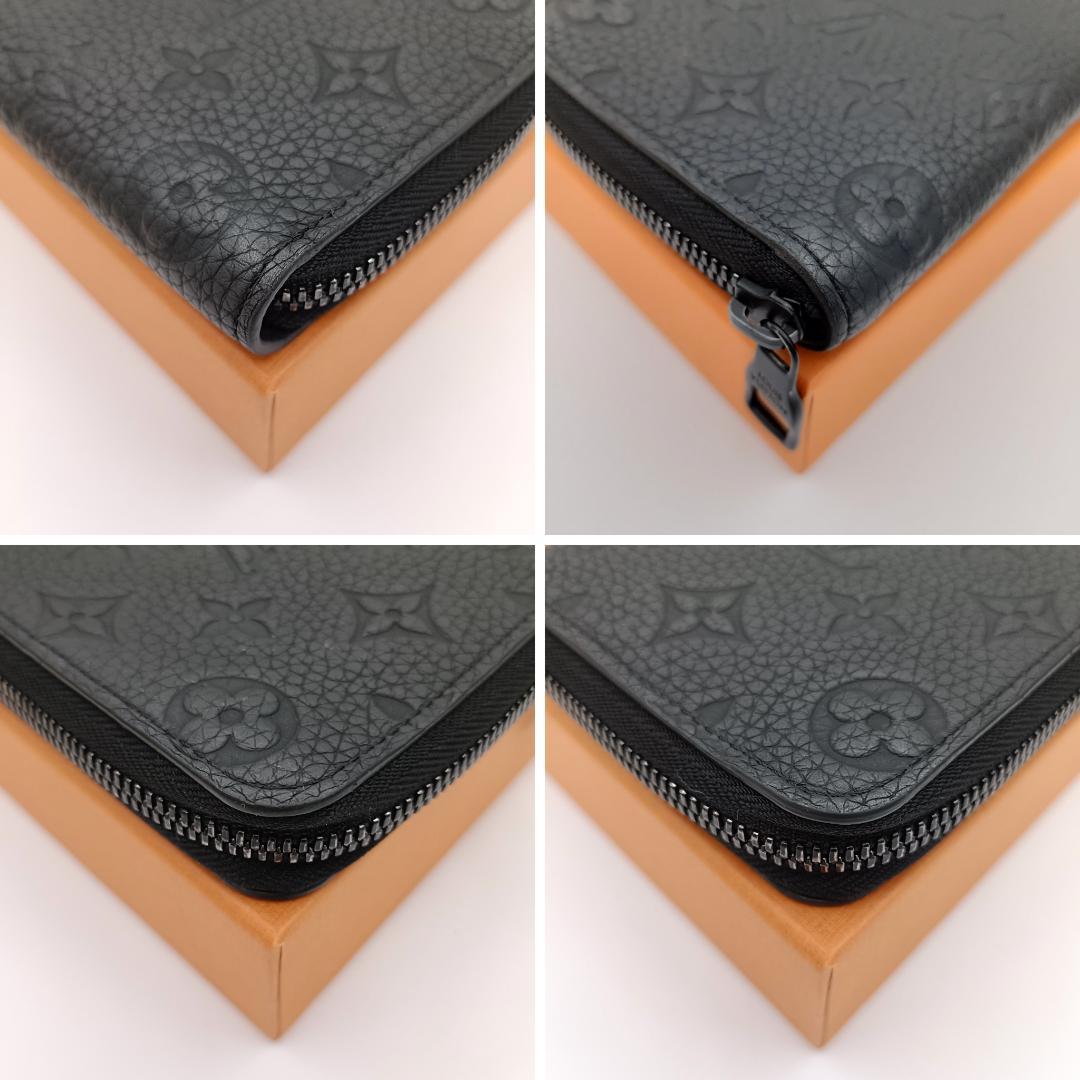 ルイヴィトン トリヨンレザー ジッピーウォレット ヴェルティカル 長財布 黒