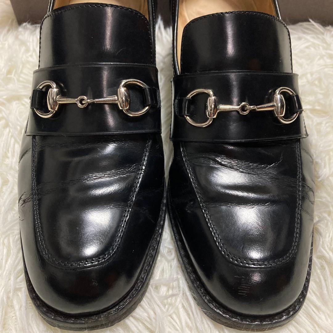 GUCCI グッチ　シルバー　ホースビット　パンプス　ラグソール　1/2 36