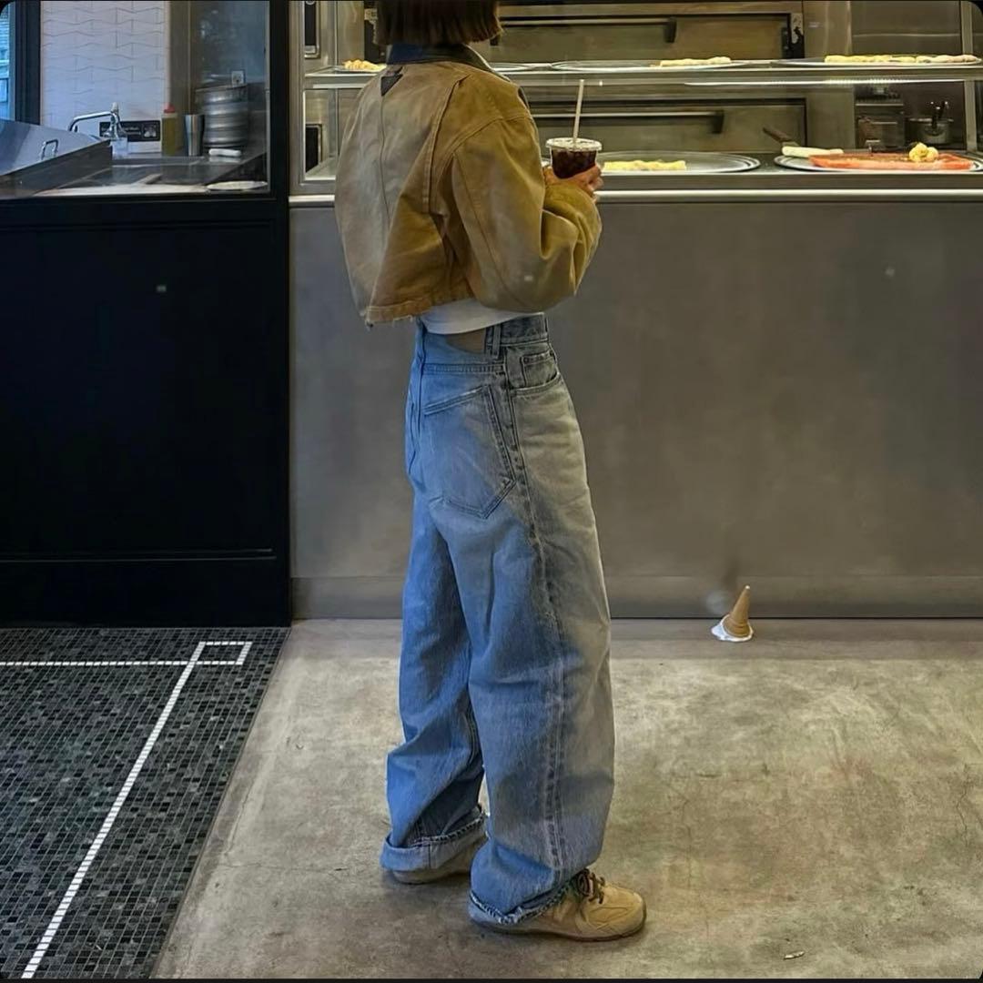 はる❋ok.soon original wide denim blue