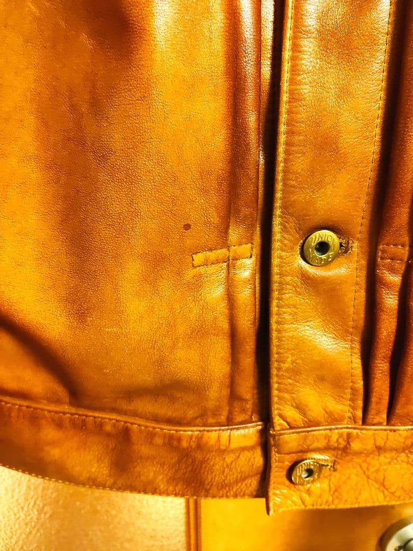 レザージャケット　ｇジャン 1stモデル ウイスキーカラービンテージ