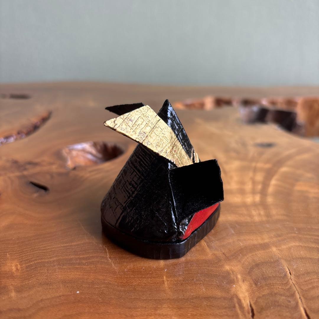 飾兜 香合 木製 一閑塗 三宅謙蔵 茶道具 共箱
