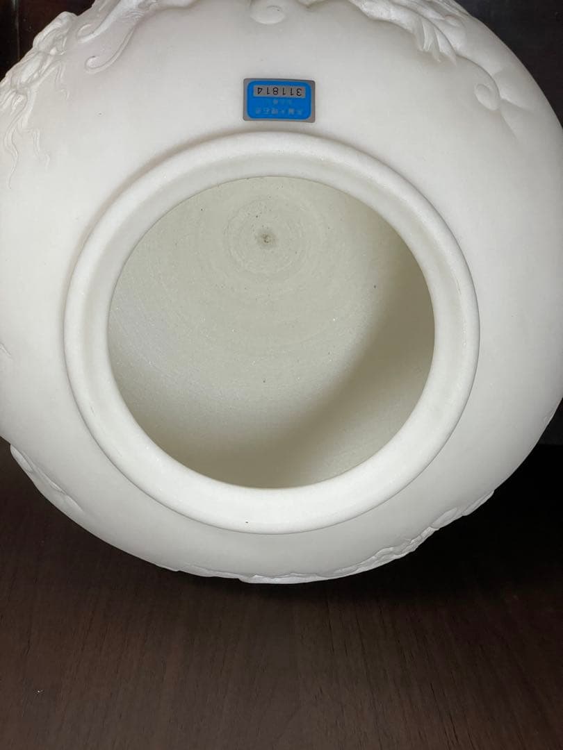 大理石製 龍彫刻ツボ 韓国統一教会 時代朝鮮美術 本品証明書付き