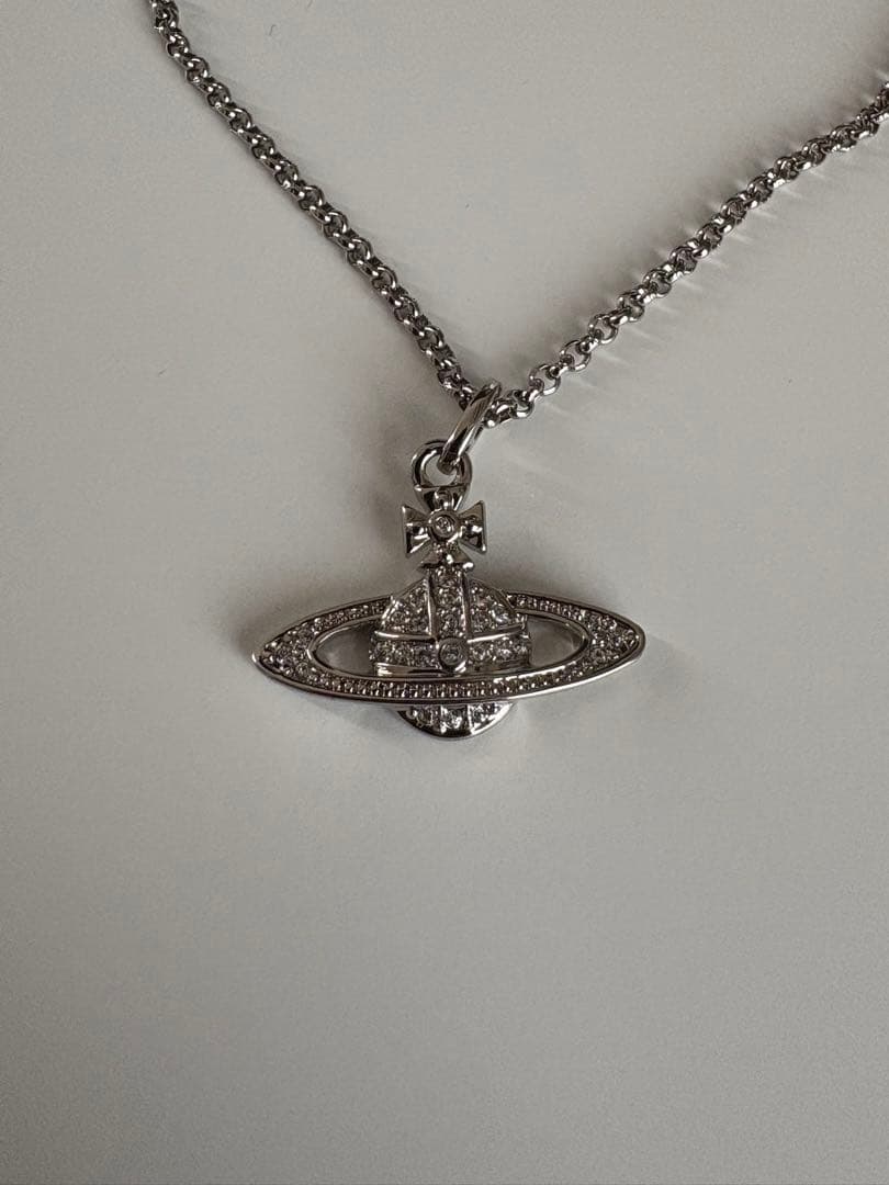 ヴィヴィアンMAN MINI BAS RELIEF ORB ネックレス シルバー