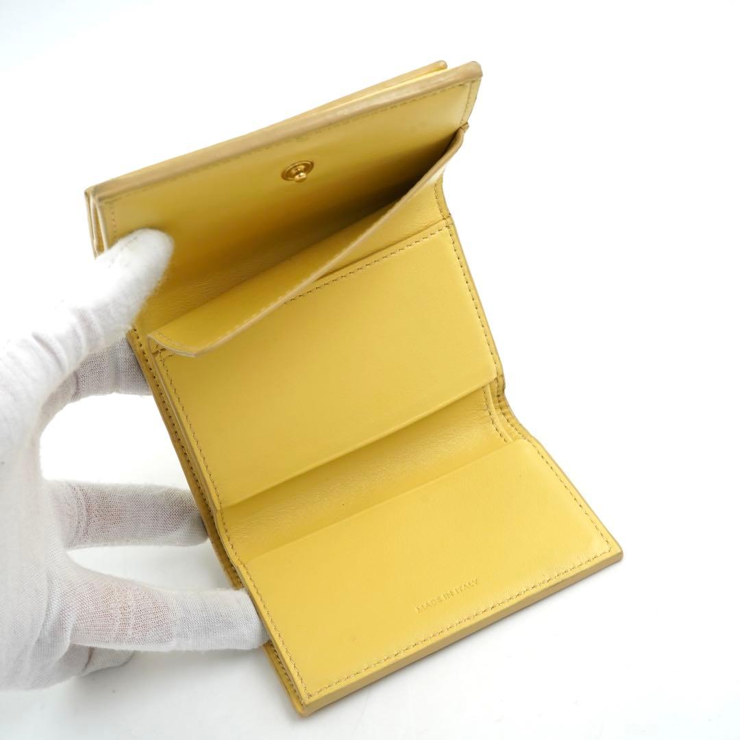 ✨未使用展示品✨　CELINE ミニ財布　スモールトリフォールド　三つ折り　黄色
