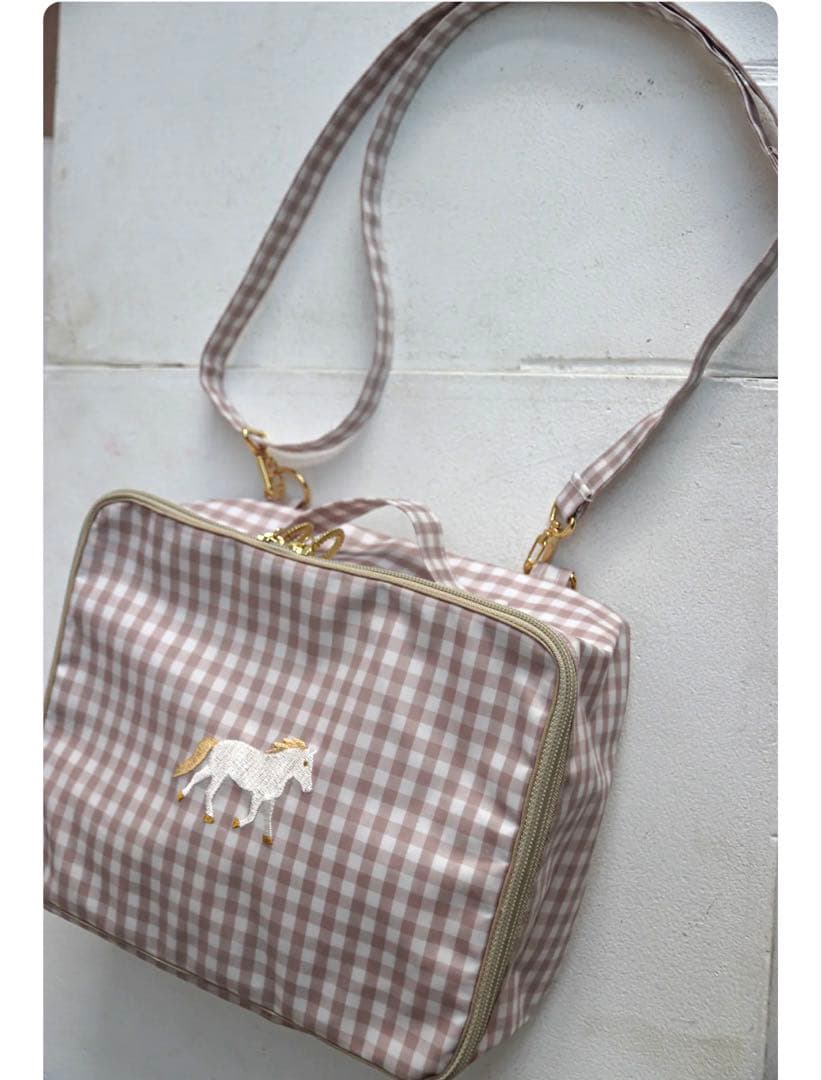 bojji お散歩ビニールバニティ　バッグ ベージュ ホース 馬 新品 未開封