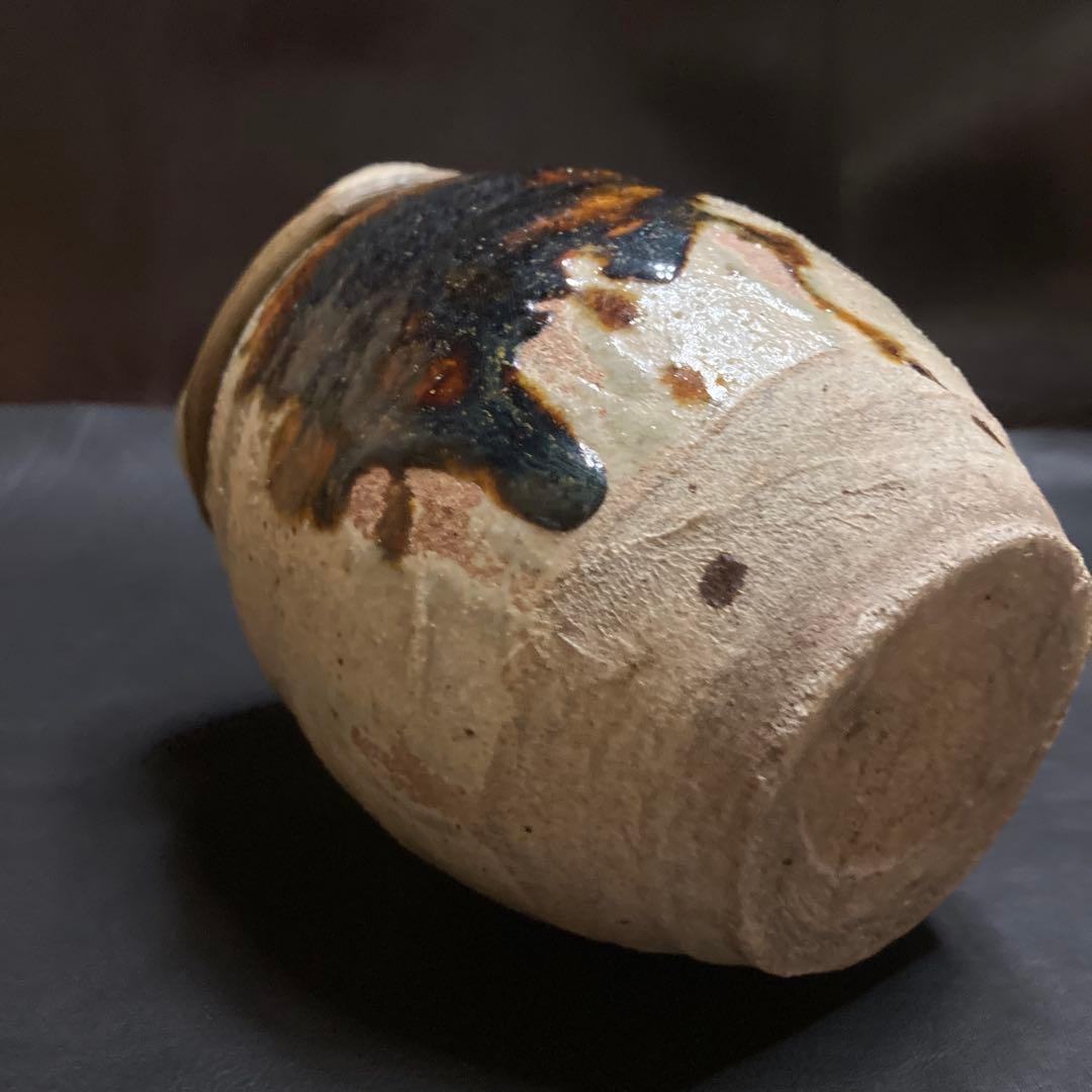 川喜田半泥子「灰志野花入」高￼13.5胴10高台6cm￼昭和12年植木武郎氏取得