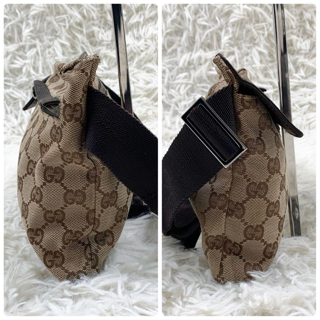 【✨極美品✨】グッチ ウエストポーチ GGキャンバス ベージュ