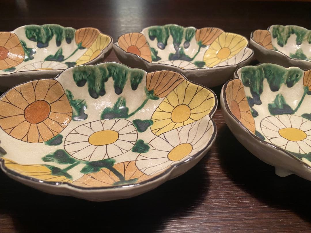 乾山写玉菊向付10客客　新品未使用　京の器