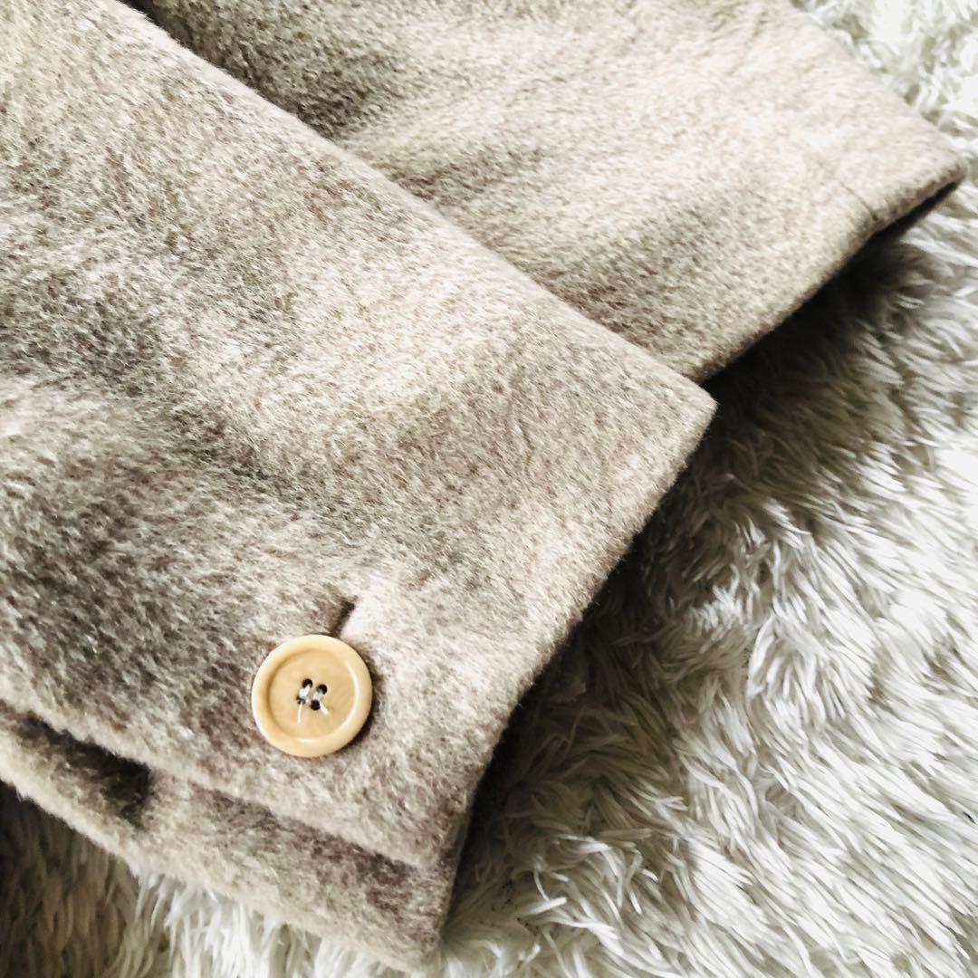 希少色✨42大きめ 美品 マックスマーラ アルパカコート モヘヤ グレージュ