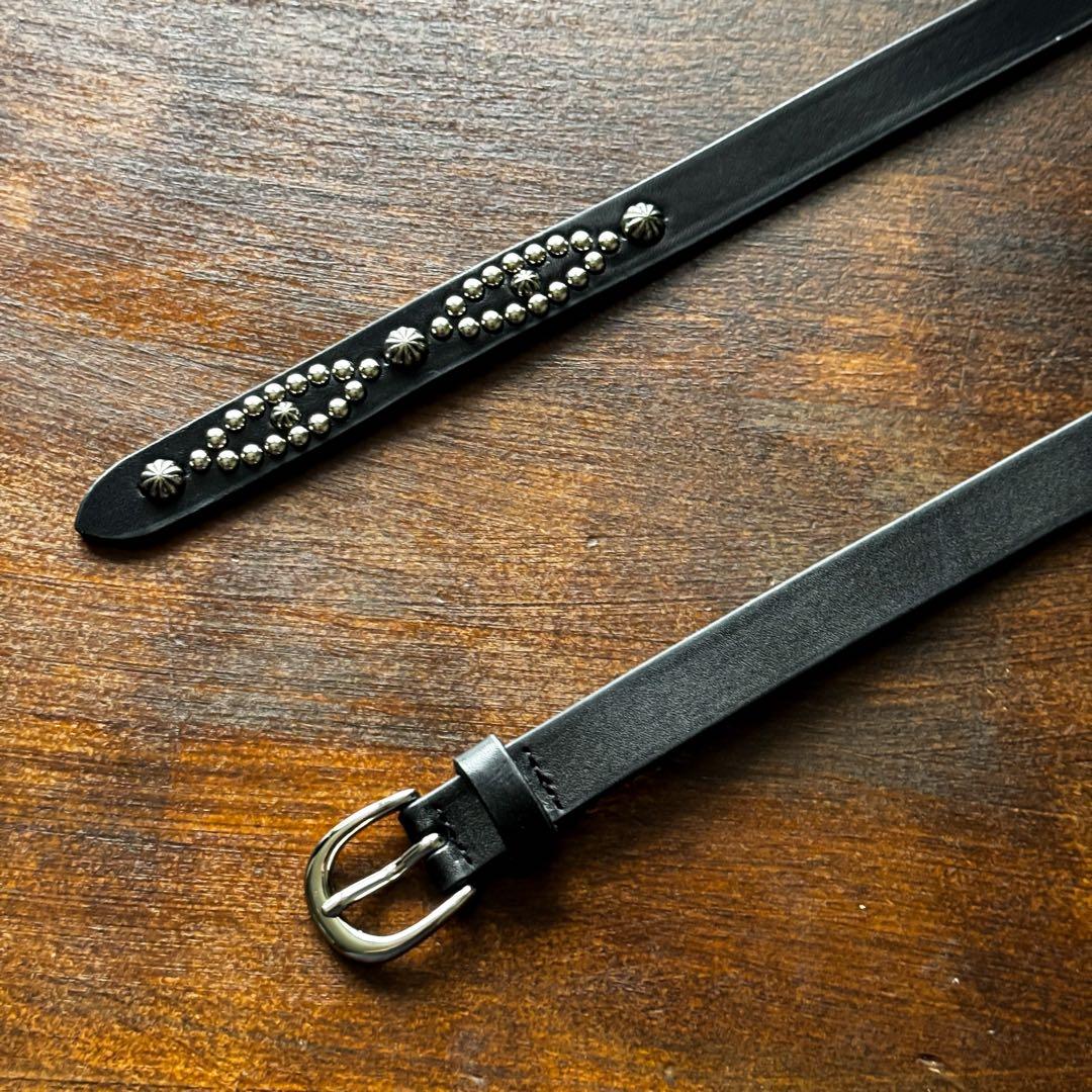 スタッズナローベルトアンブレラバタフライシルバー18mm