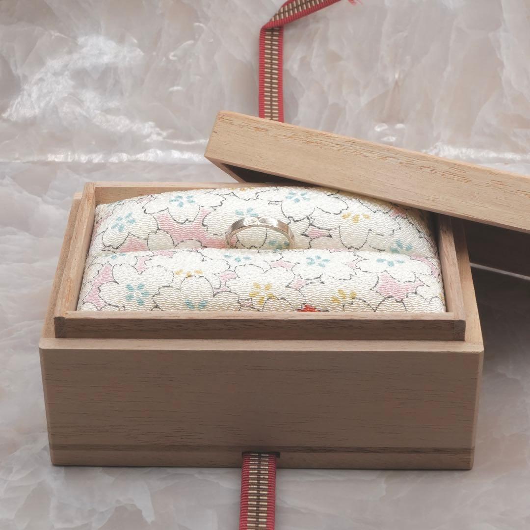 ★杢目金屋★ 桜合わせ マリッジリング 結婚指輪 K18 SV