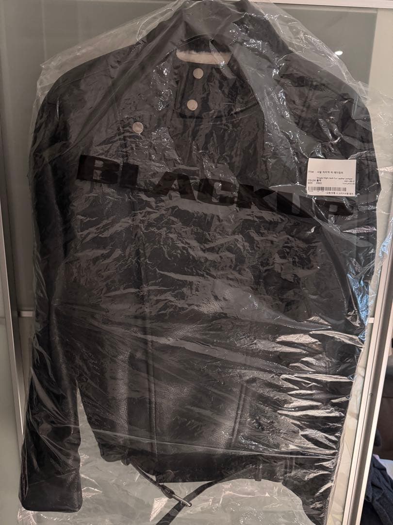 ジャケット・アウター BLACKUP Shagle High-NeckFurLeatherJumper