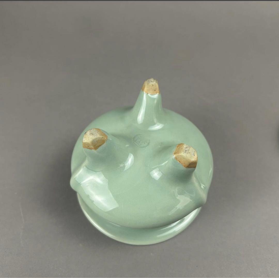 平安蘇山作 青磁香炉 古美術　骨董品　茶道具