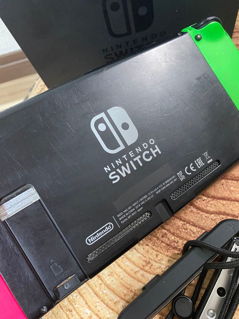 Nintendo Switch ニンテンドースイッチ本体GRN/PNK 箱無し①