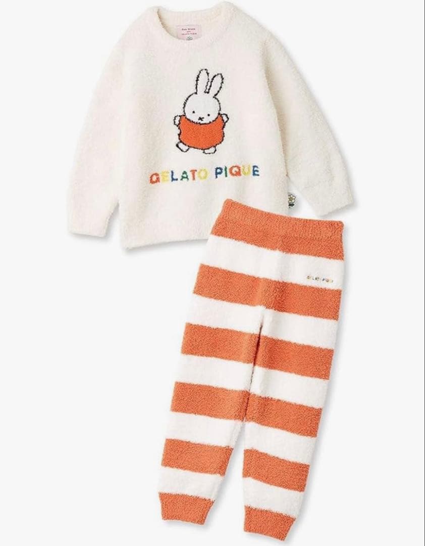 【値下げ】新品ꕥジェラートピケベビモコプルオーバー&パンツミッフィーおまけ付