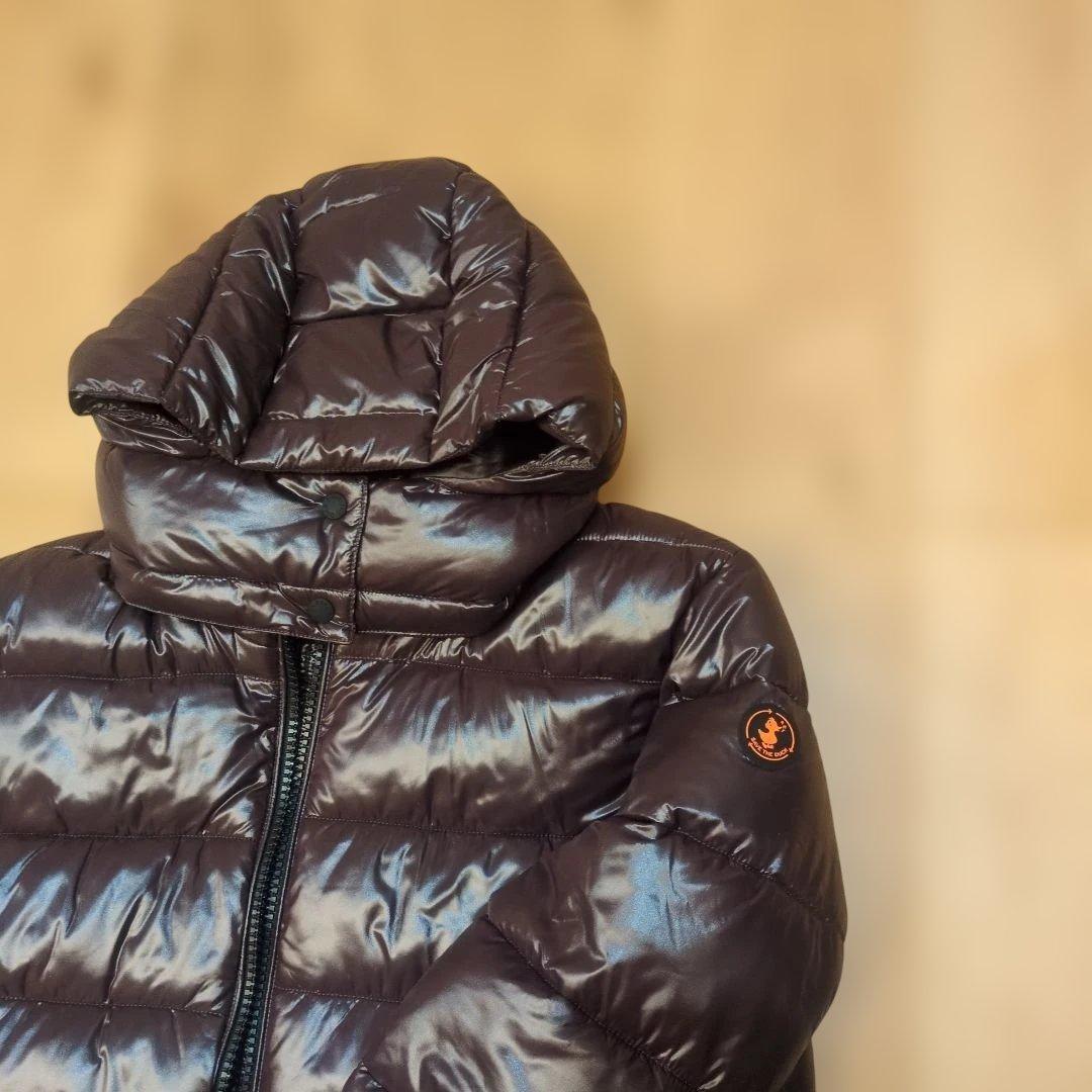 SAVE THE DUCK ダークブラウン フード付きレディースジャケット