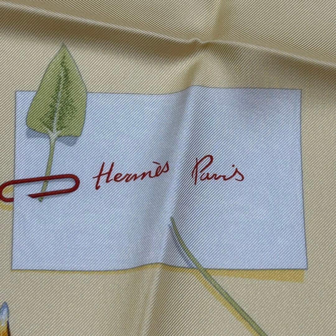 K171 新品未使用 エルメス シルク100% スカーフ イエロー レディース