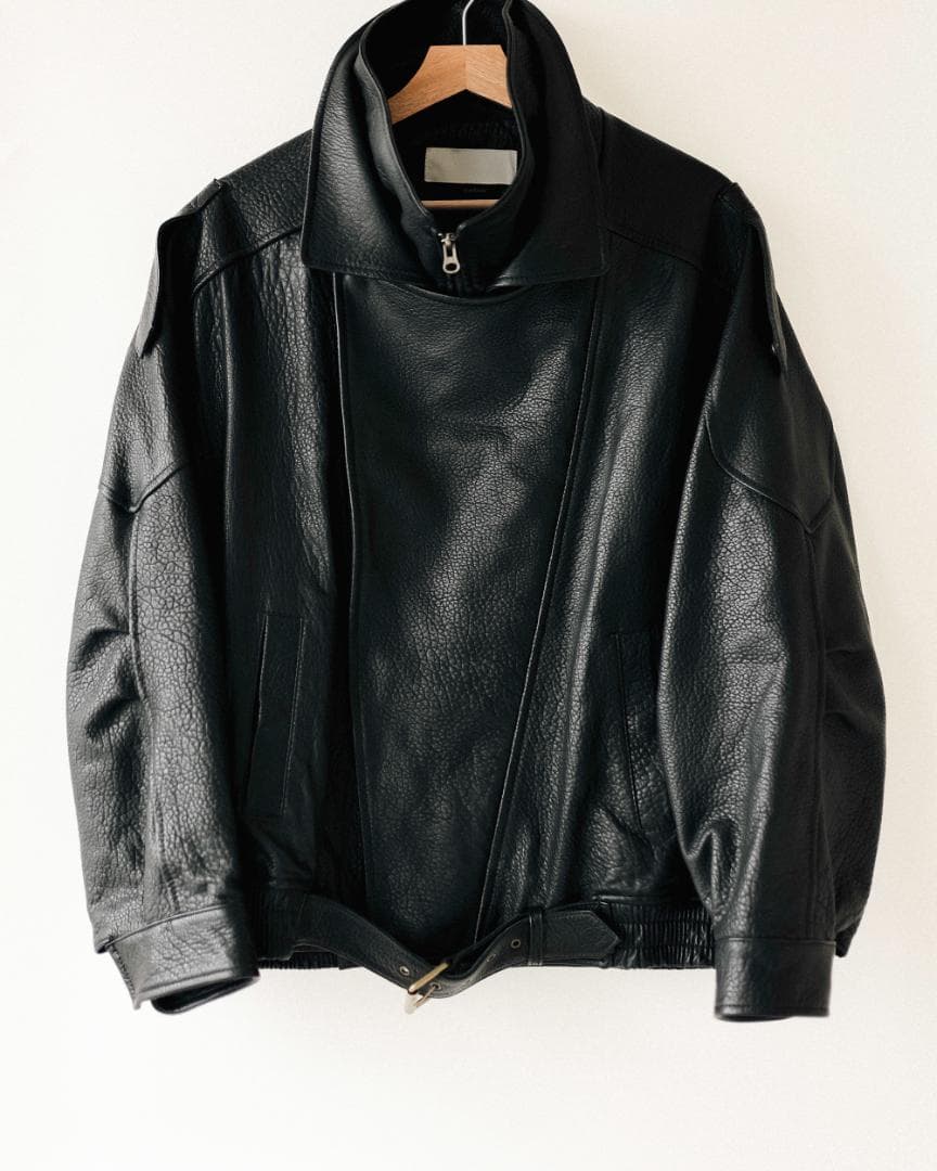 LONDONFLAT 25FW イタリアン シュランケン ラムレザー ジャケット