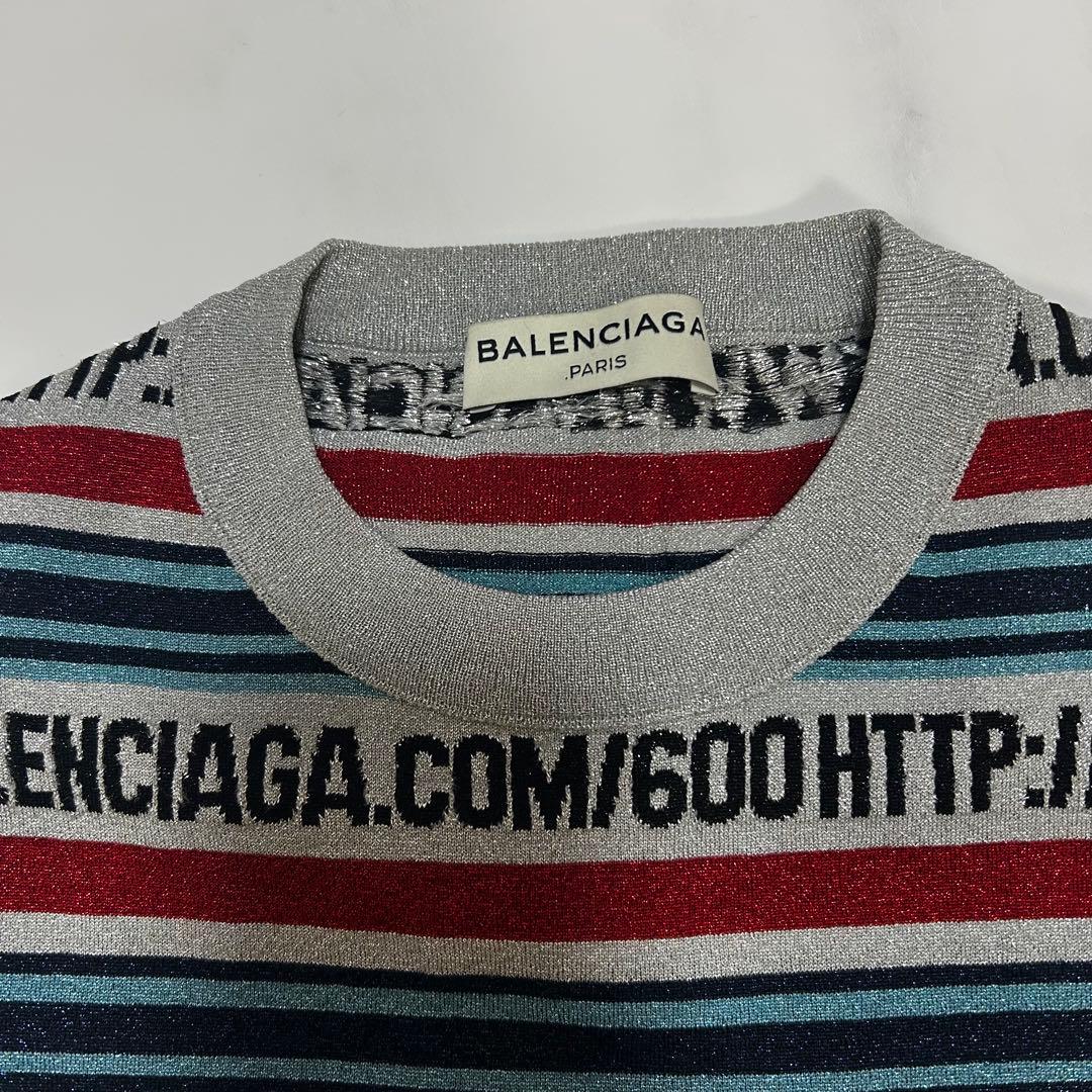 バレンシアガ 半袖ニットセーター