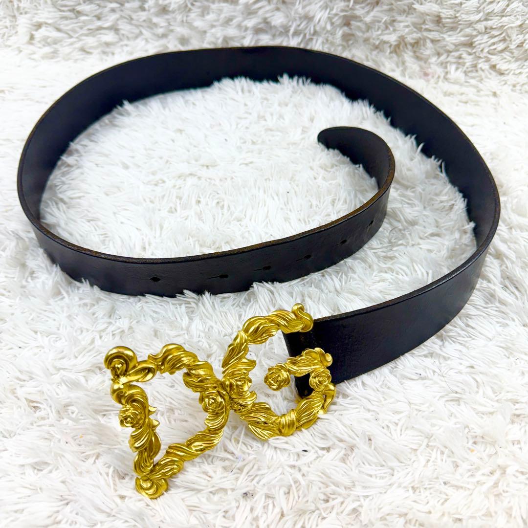 【廃盤&レア&美品】DOLCE&GABBANA ベルト DG ローズ バロック