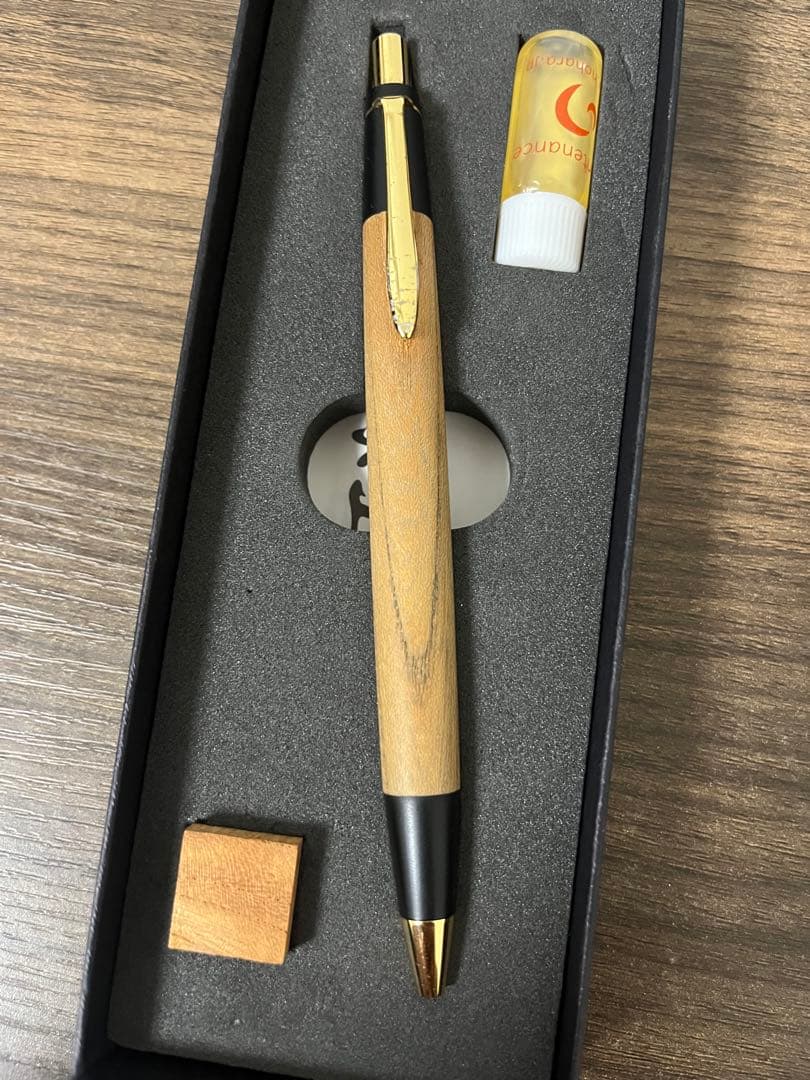 野原工芸　旧型　欅　シャープペンシル　固定式金具付き