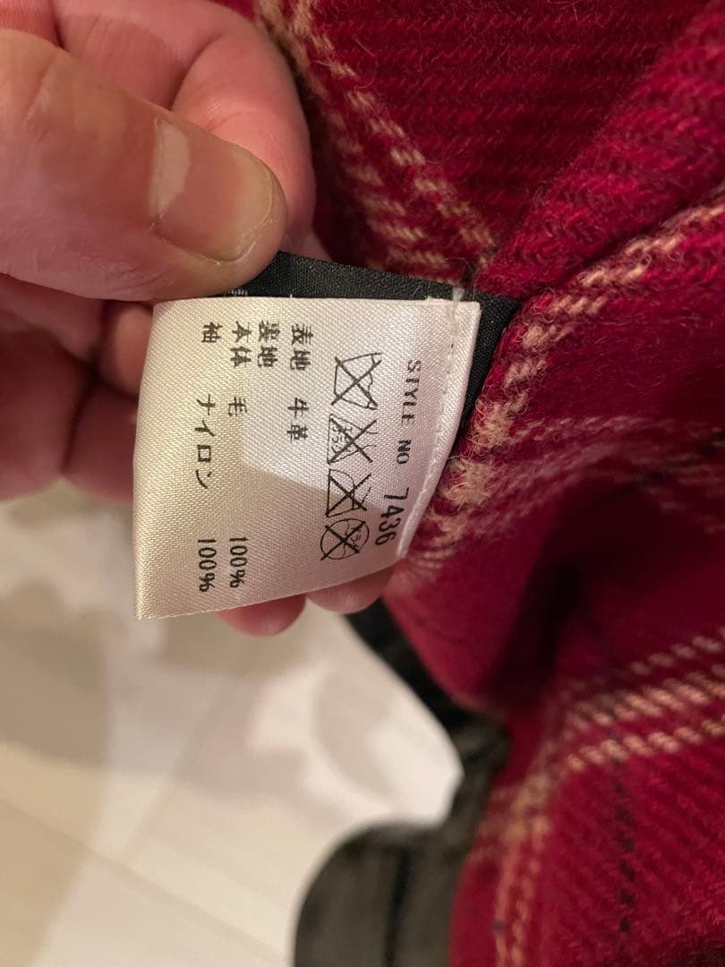 コ*ジ様 ショット⭐︎シングルライダースジャケット36 トラッカー