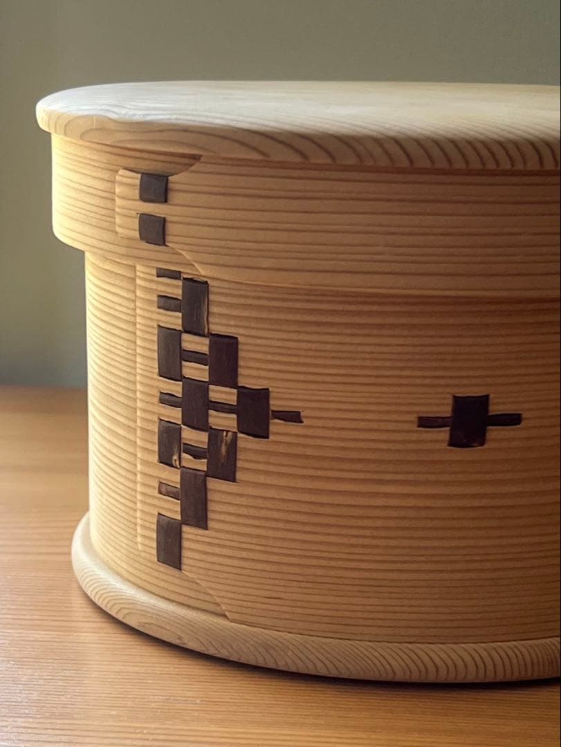 【未使用】柴田慶信商店　秋田杉　曲げわっぱ　白木　おひつ　5寸 五寸　2合用