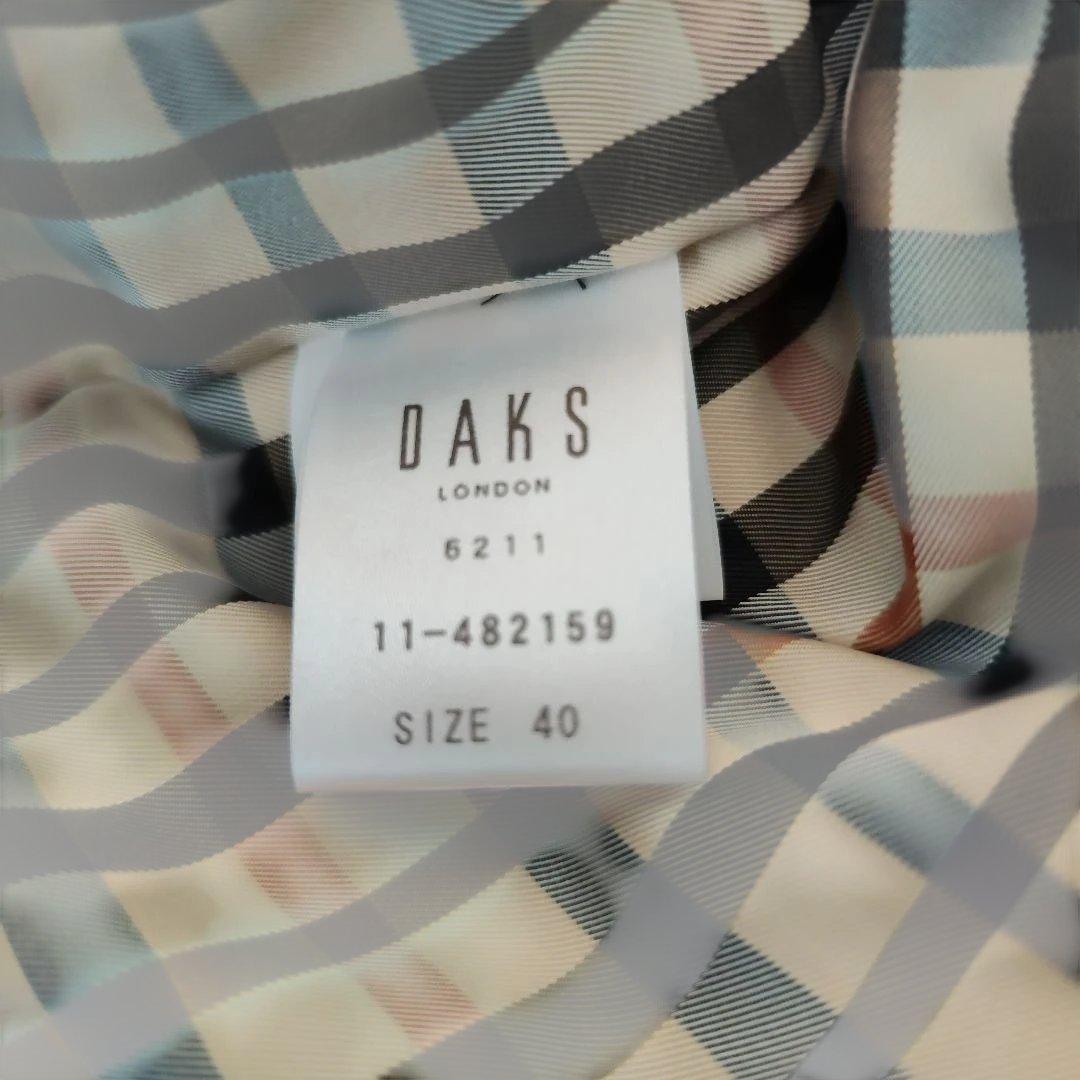 新品未使　DAKS グレー ダウンジャケット ファー付き　L