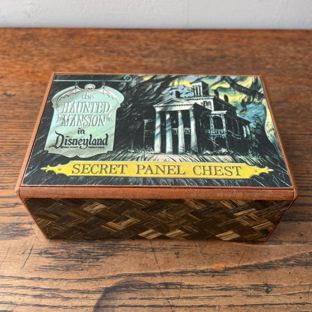 60年代ディズニー　アメリカ　ホーンテッドマンション　寄木細工　からくり仕掛け箱