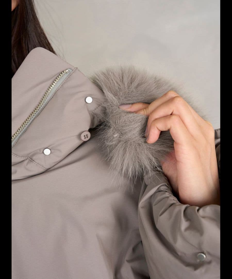 A*m様 新品タグ付　スナイデルグレー ファー付きショートダウンジャケット