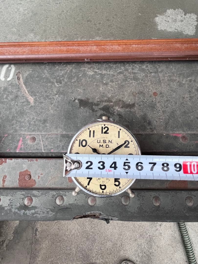 【antique】40's US.NAVY USN 置き時計 USA アメリカ