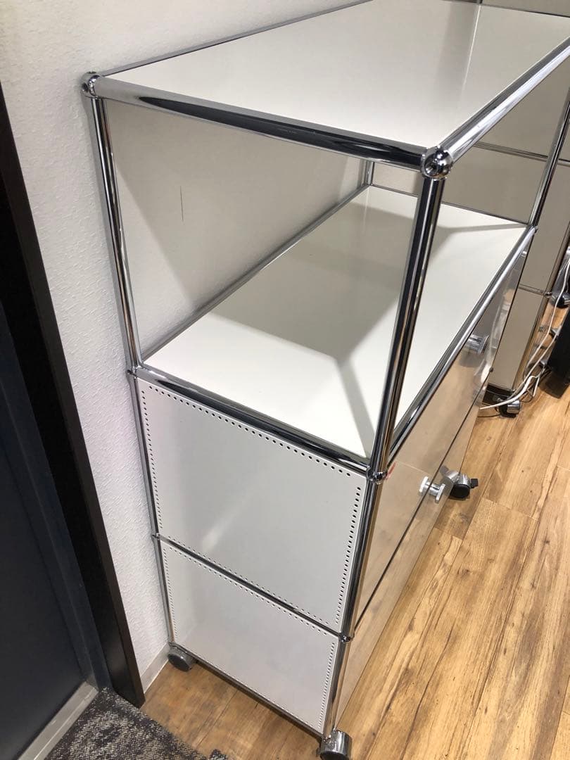 usm ハラー ホワイトキャビネット 3段 キャスター付き