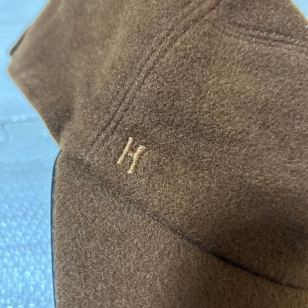 HERMES カシミヤキャップ　59 セリエ　ブラウン