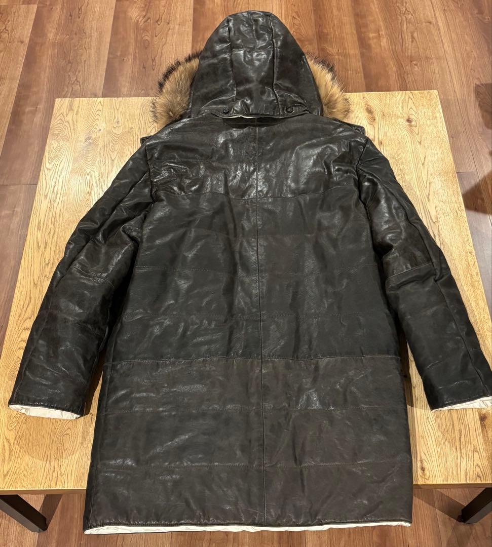 超希少 ISAIA リアルレザーコート N-3B型 FOXファーイタリア